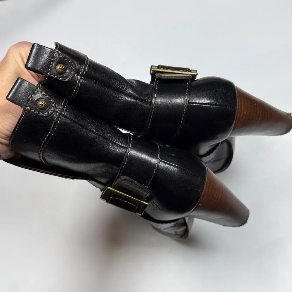 FRYE High Heel Boho Cowgirl Roper Boots Leather Andrea S-490 Sz 7
